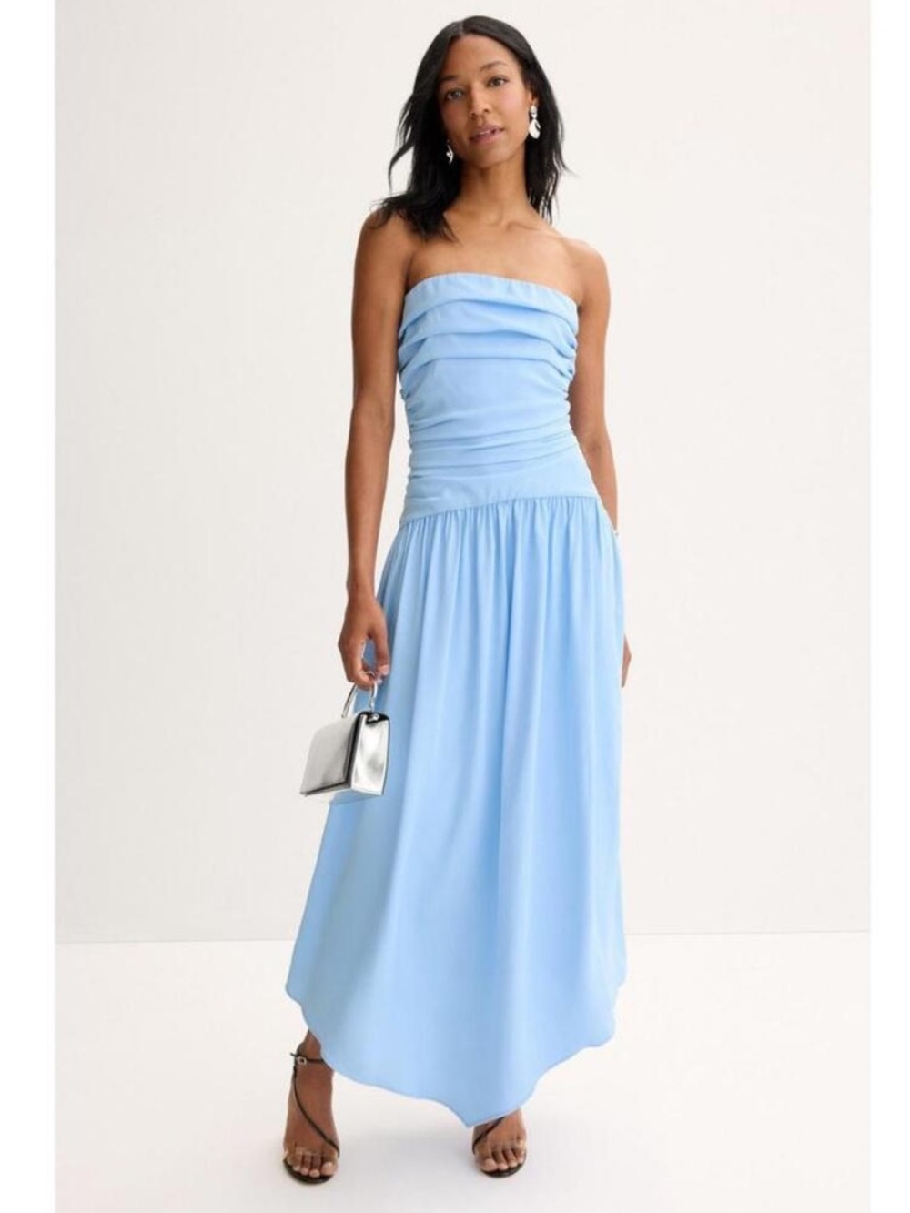 Jewel x Badgley Mischka Strapless Drop Waist Dress, Size: 2